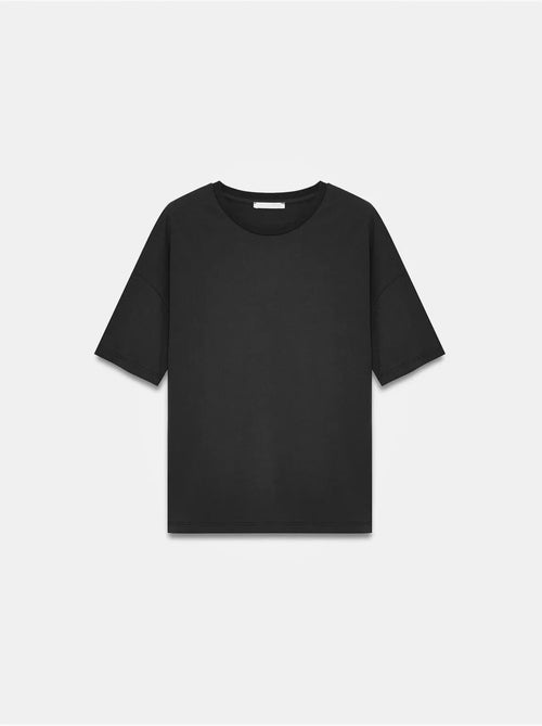 T-shirt de algodão de mulher com decote redondo dilvin - Kiabi