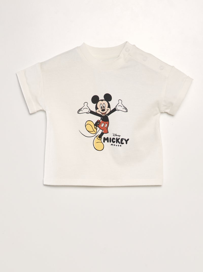 T-shirt de algodão 'Disney' BRANCO - Kiabi
