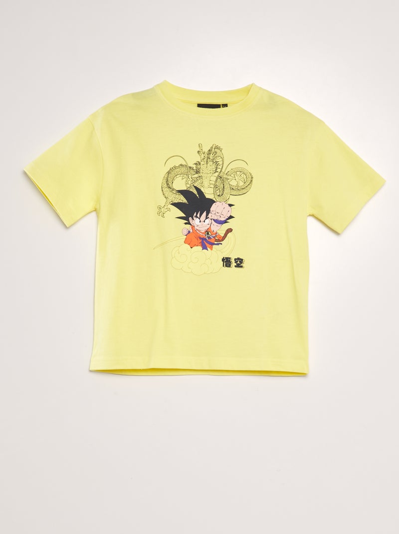T-shirt de algodão 'Dragonball' Amarelo - Kiabi