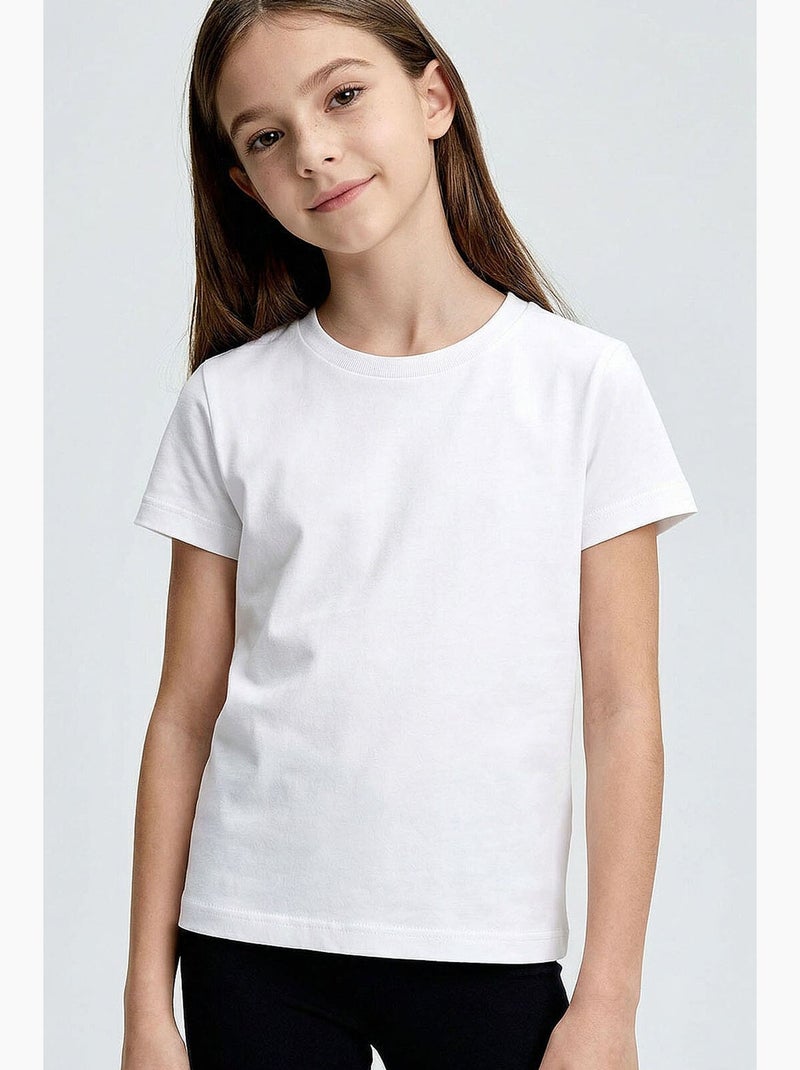 T-shirt de algodão e elastano tommy Branco - Kiabi
