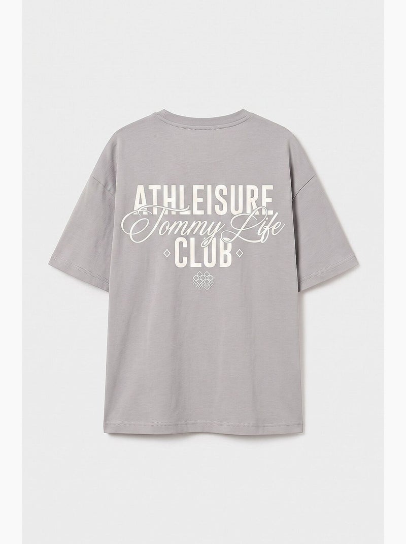 T-shirt de algodão e elastano tommy Cinza claro - Kiabi