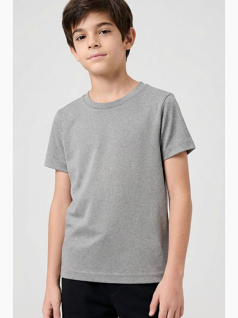 T-shirt de algodão e elastano tommy Cinza - Kiabi