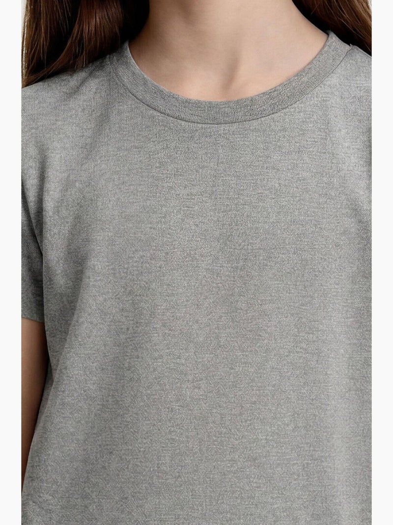 T-shirt de algodão e elastano tommy Cinza - Kiabi