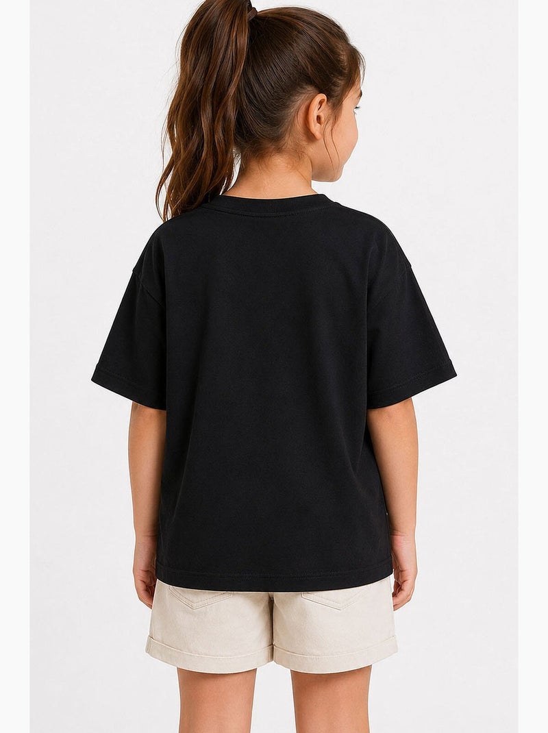 T-shirt de algodão e elastano tommy Preto - Kiabi