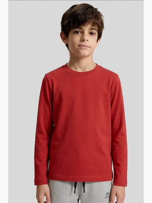 T-shirt de algodão e elastano tommy - Kiabi