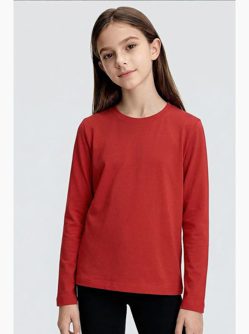 T-shirt de algodão e elastano tommy Vermelho - Kiabi
