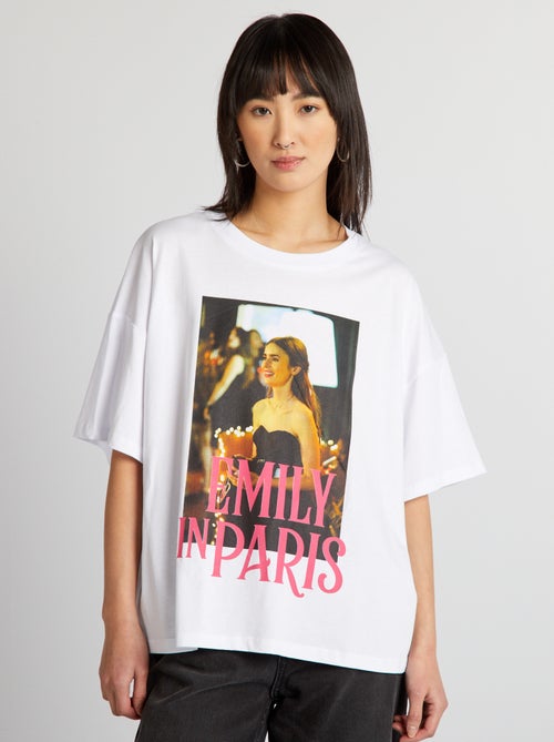 T-shirt de algodão 'Emily in Paris' - Kiabi