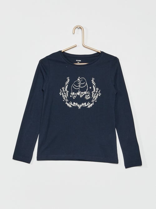 T-shirt de algodão estampada - Kiabi