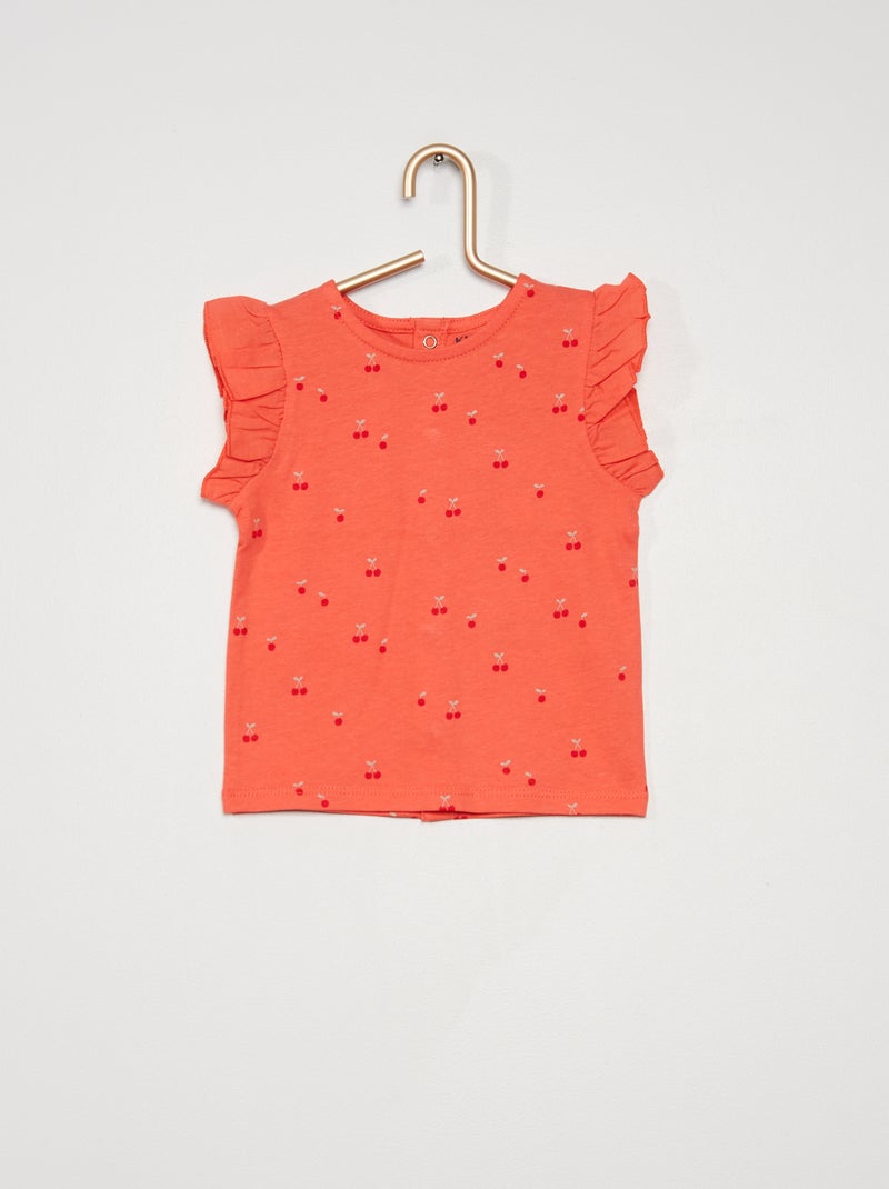 T-shirt de algodão estampada ROSA - Kiabi