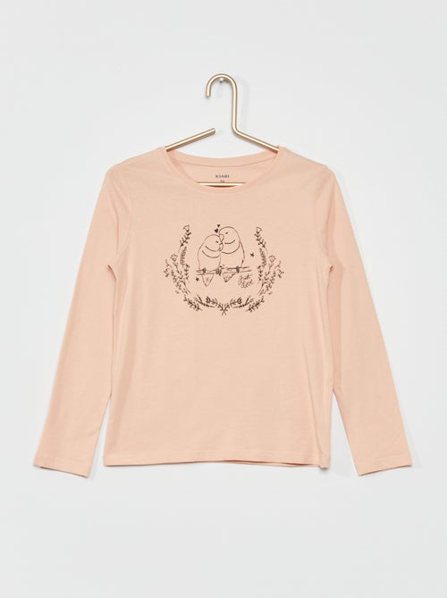 T-shirt de algodão estampada - Kiabi