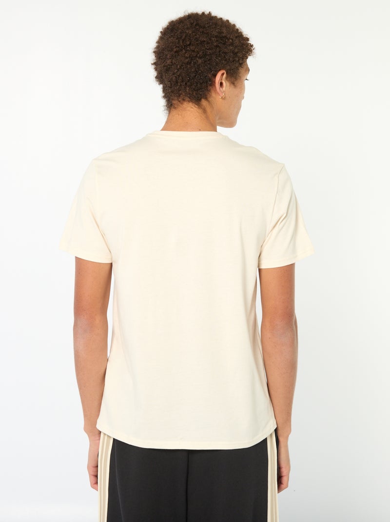 T-shirt de algodão estampado de mangas curtas Branco - Kiabi