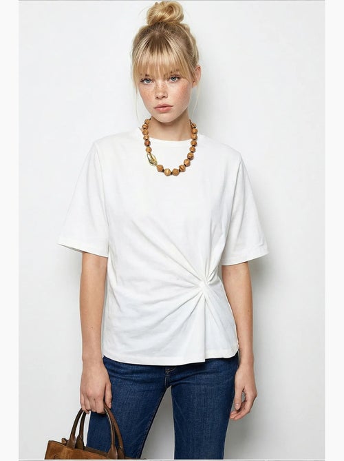 T-shirt de algodão feminina lucci - Kiabi