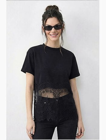 T-shirt de algodão feminina lucci
