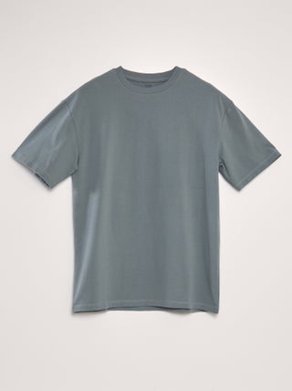 T-shirt de algodão lisa