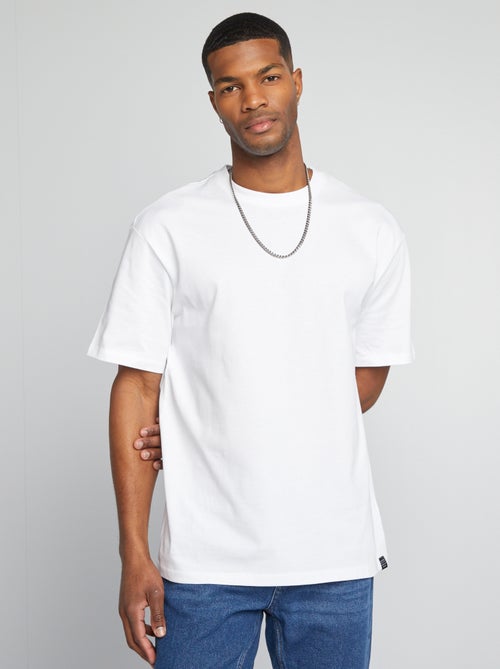 T-shirt de algodão lisa - Kiabi