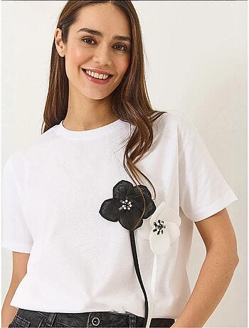 T-shirt de algodão manga curta accessory lucci
