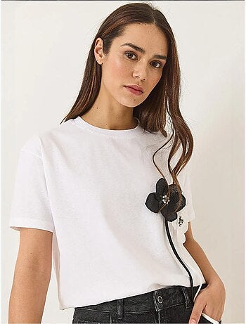 T-shirt de algodão manga curta accessory lucci