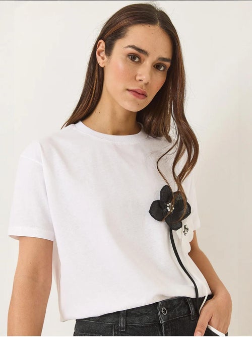 T-shirt de algodão manga curta accessory lucci - Kiabi