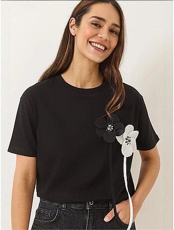 T-shirt de algodão manga curta accessory lucci