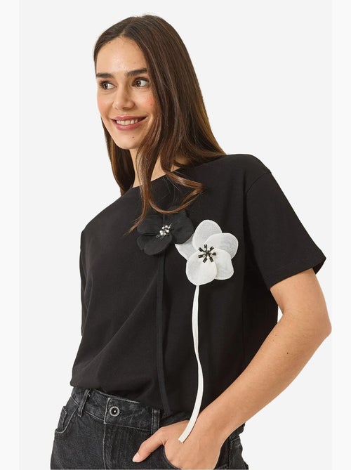 T-shirt de algodão manga curta accessory lucci - Kiabi