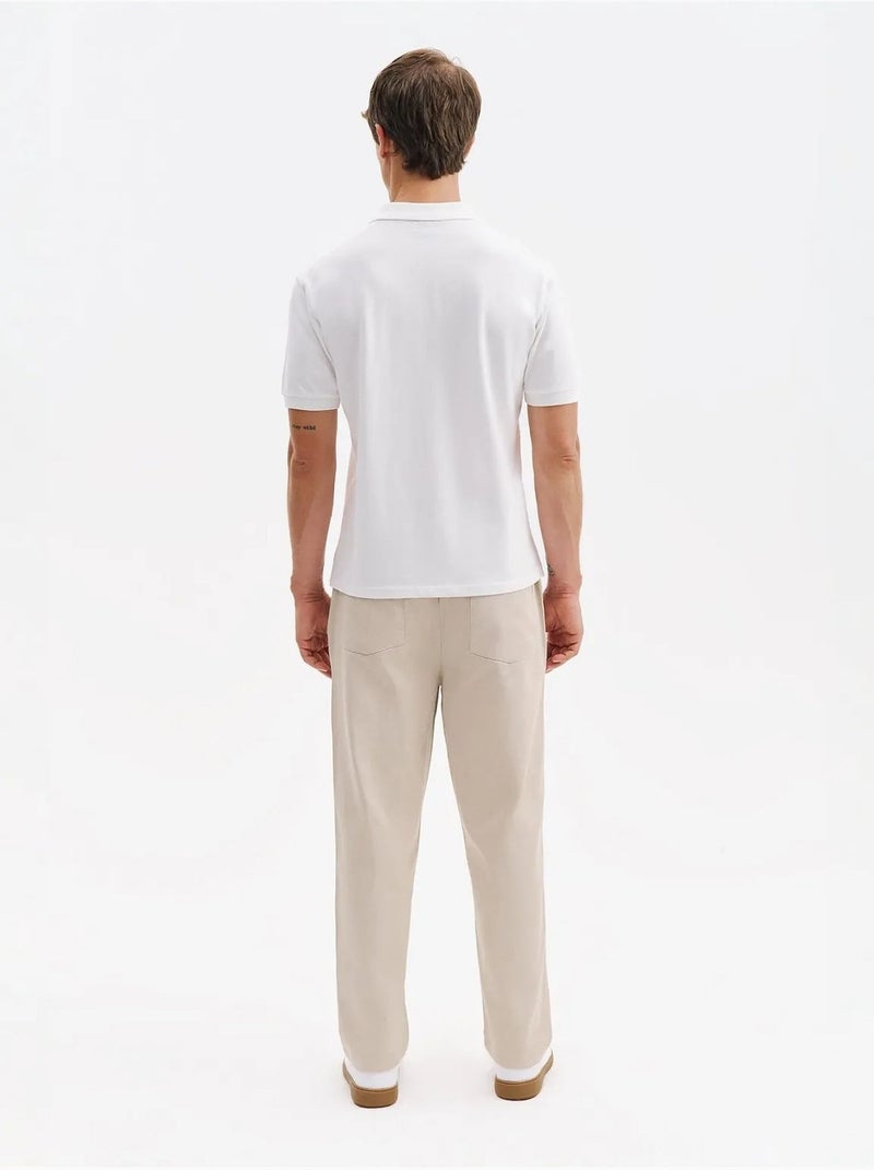 T-shirt de algodão masculina giesto Branco - Kiabi