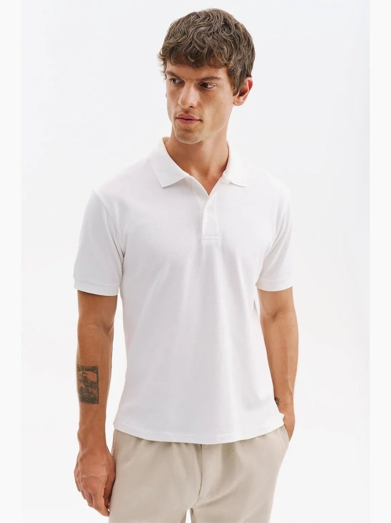T-shirt de algodão masculina giesto Branco - Kiabi
