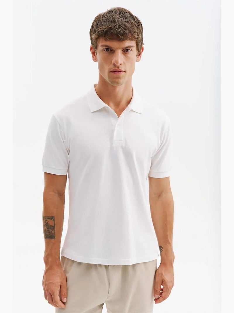 T-shirt de algodão masculina giesto Branco - Kiabi