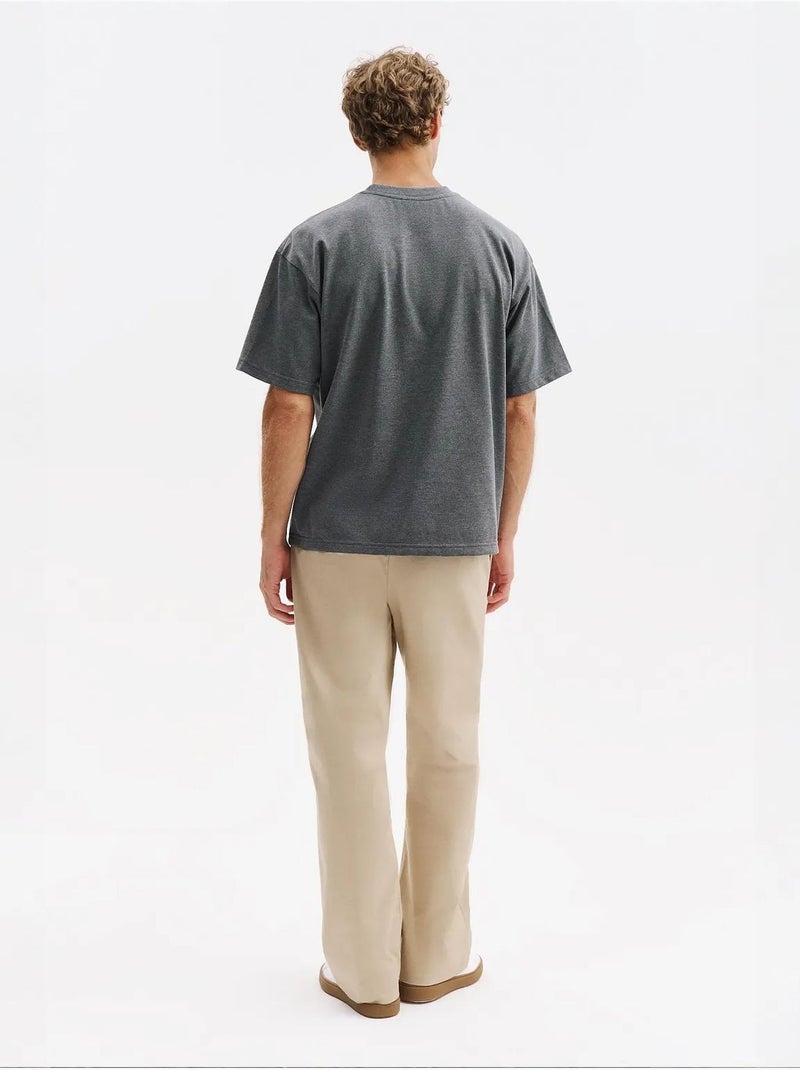 T-shirt de algodão masculina giesto Cinza-preto - Kiabi