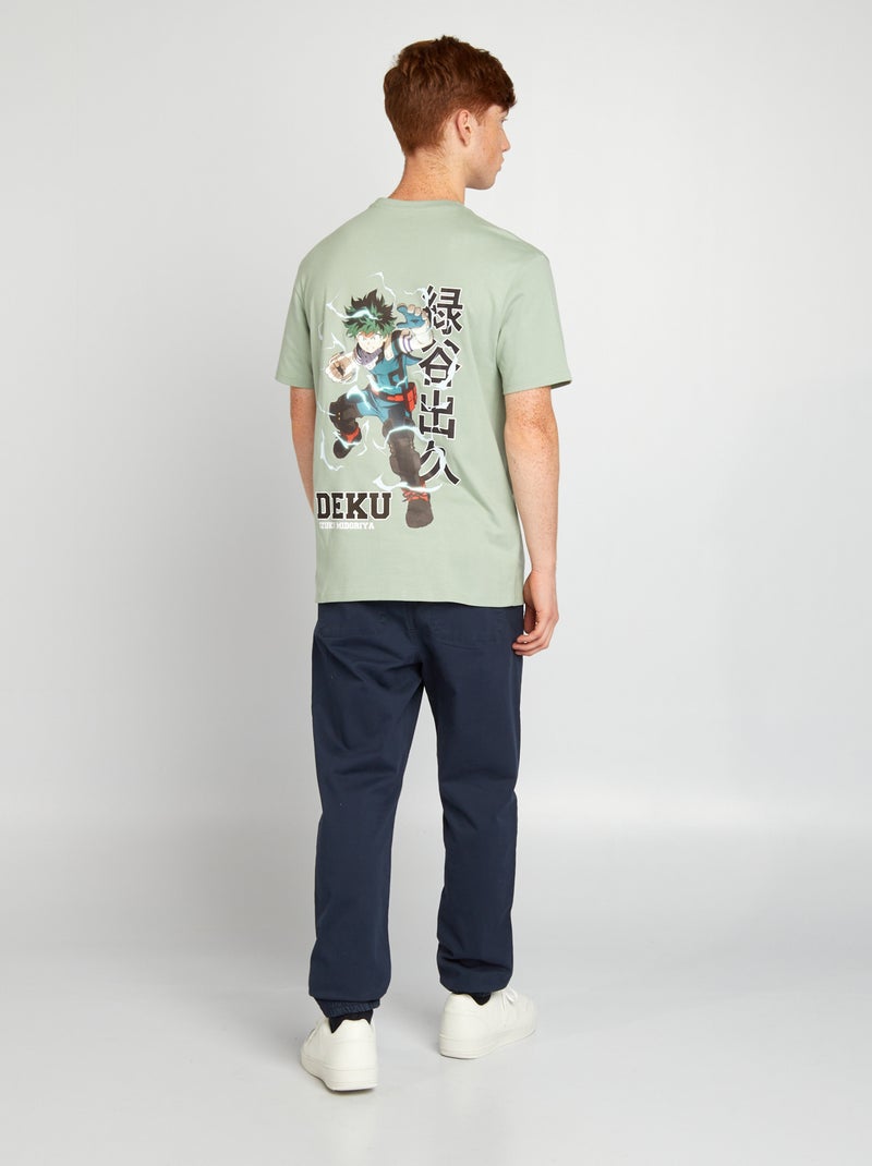 T-shirt de algodão 'My hero academia' VERDE - Kiabi