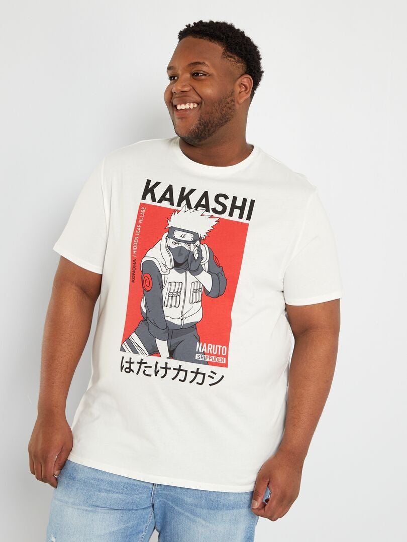 T-shirt de algodão 'Naruto' Branco - Kiabi