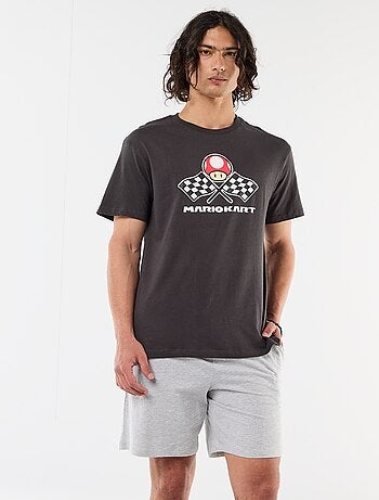 T-shirt de algodão 'Nintendo' 'Mario Kart' 'Toad'