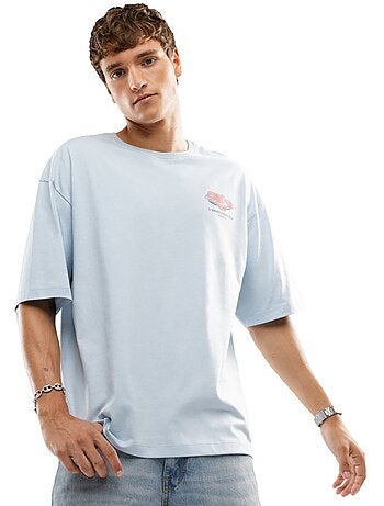 T-shirt de algodão orgânico de manga curta para homem