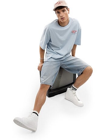 T-shirt de algodão orgânico de manga curta para homem