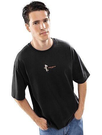 T-shirt de algodão orgânico de manga curta para homem