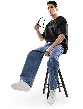 T-shirt de algodão orgânico de manga curta para homem
