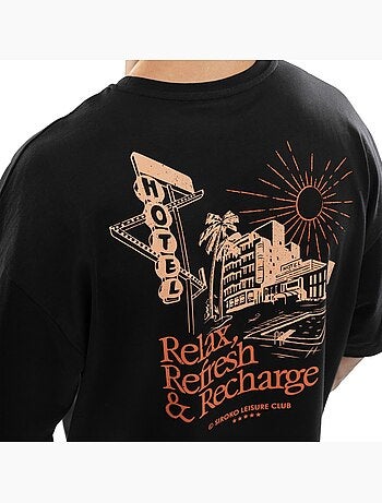 T-shirt de algodão orgânico de manga curta para homem