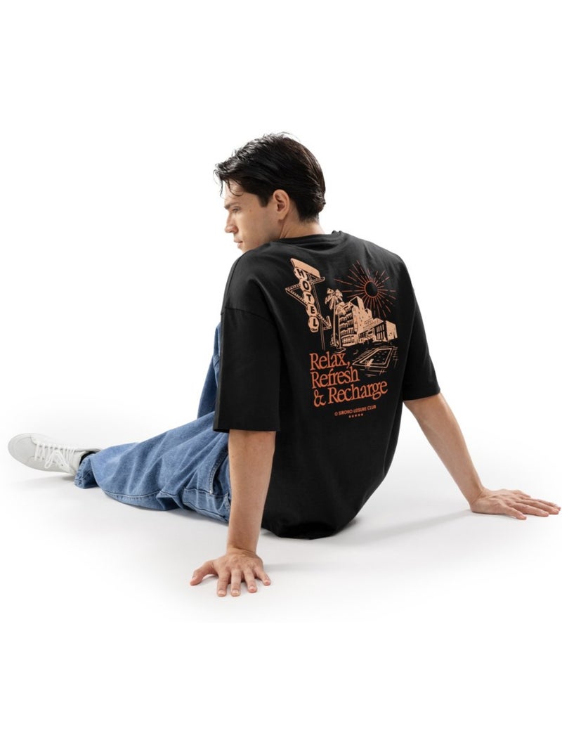 T-shirt de algodão orgânico de manga curta para homem Preto - Kiabi