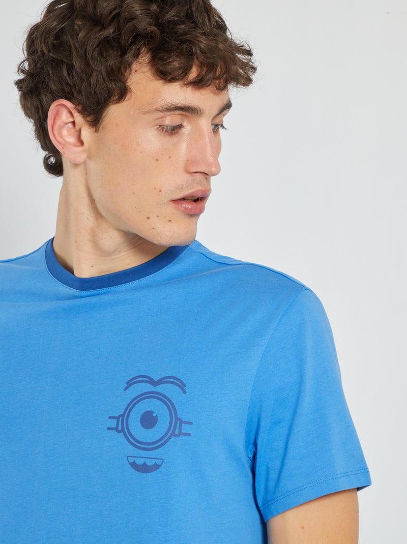 T-shirt de algodão 'Os Mínimos' AZUL - Kiabi