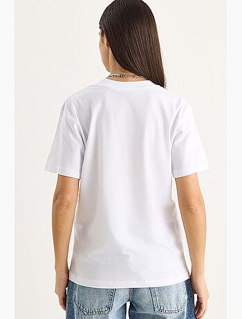 T-shirt de algodão penteado com decote em v comfort fit lucci