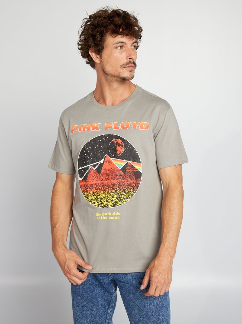 T-shirt de algodão 'Pink Floyd' Cinza - Kiabi