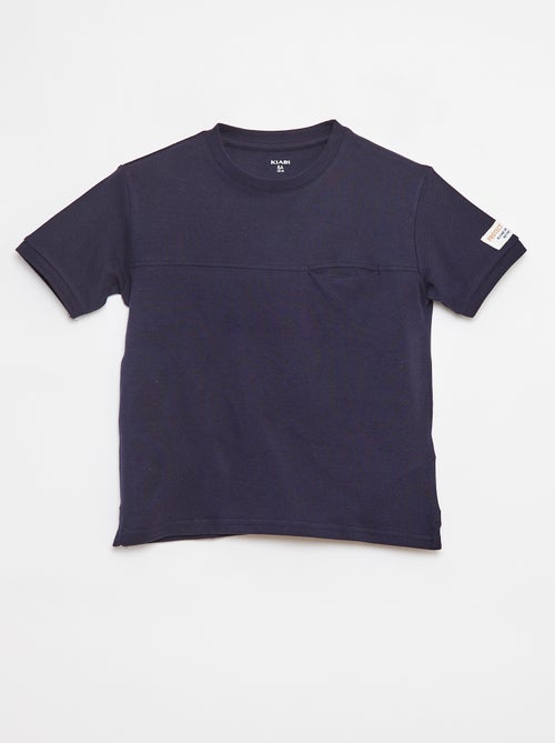 T-shirt de algodão piqué - Kiabi