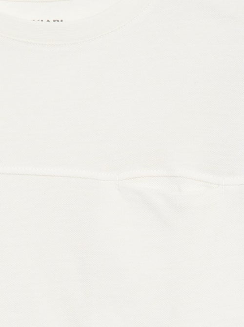 T-shirt de algodão piqué - Kiabi
