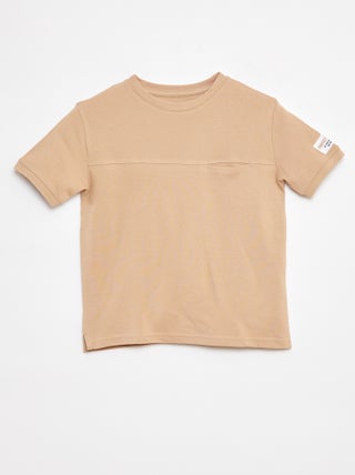 T-shirt de algodão piqué