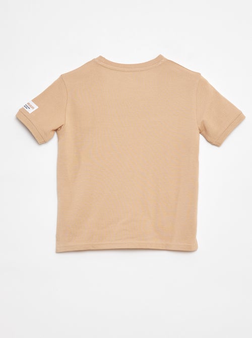 T-shirt de algodão piqué - Kiabi