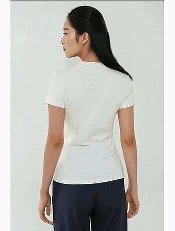 T-shirt de algodão regular fit com gola redonda hiccup