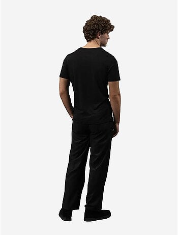 T-shirt de algodão slim fit com gola redonda giesto