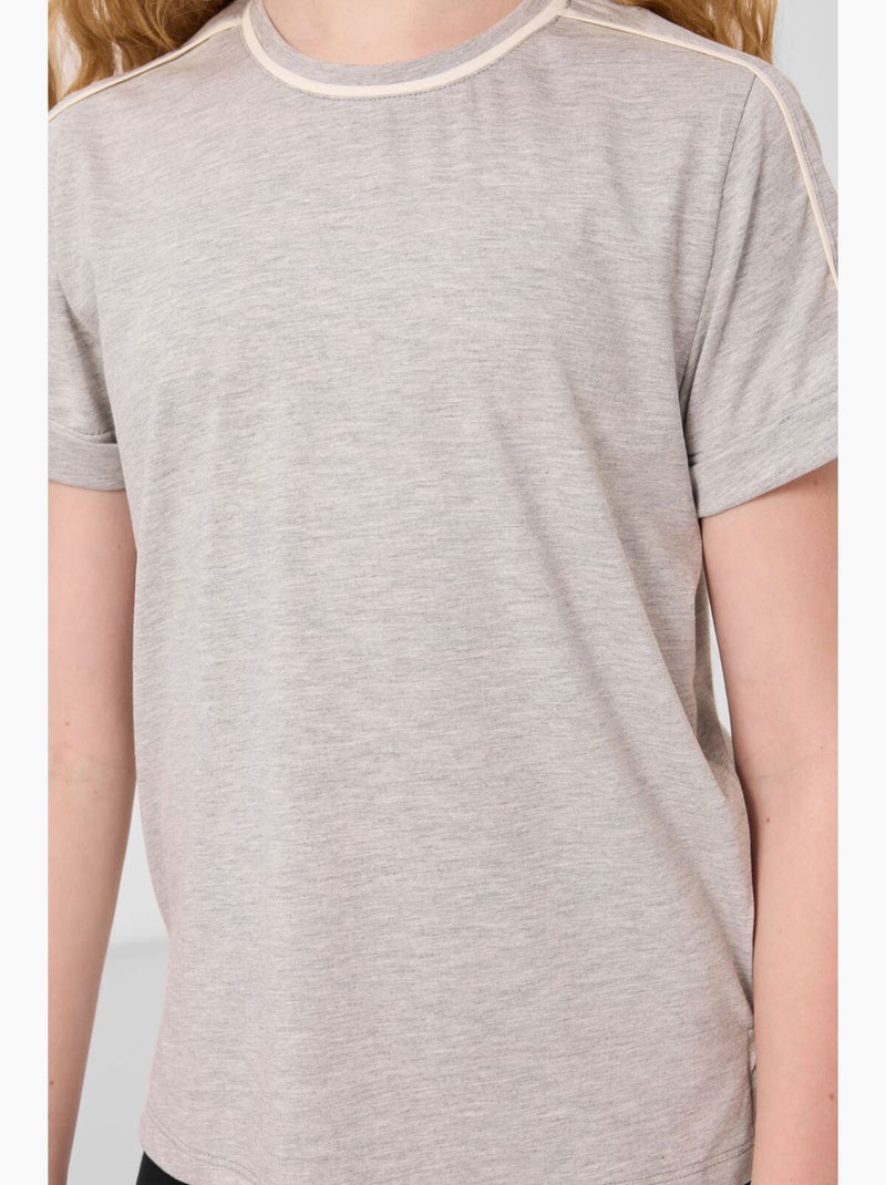 T-shirt de algodão tommy Cinza claro - Kiabi