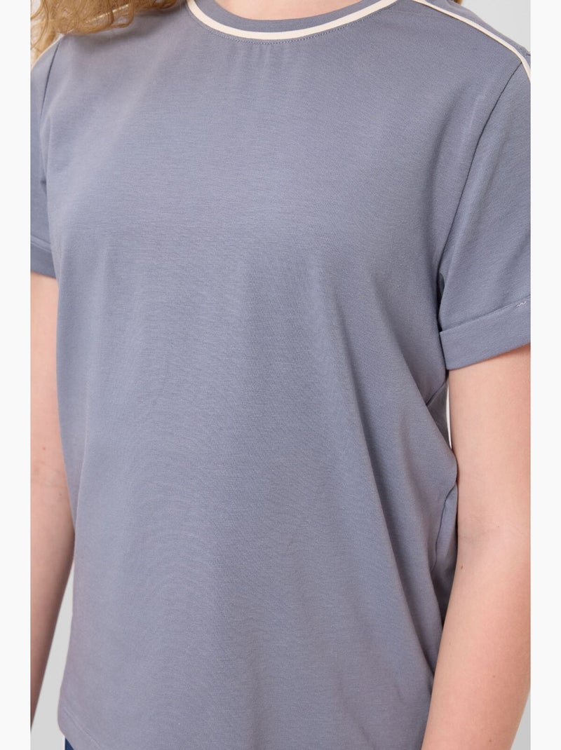 T-shirt de algodão tommy Cinza - Kiabi