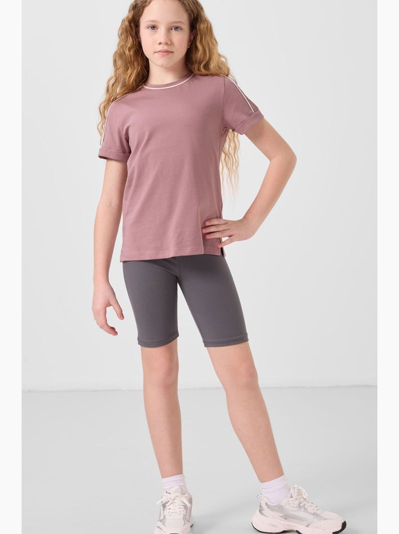 T-shirt de algodão tommy Malva - Kiabi