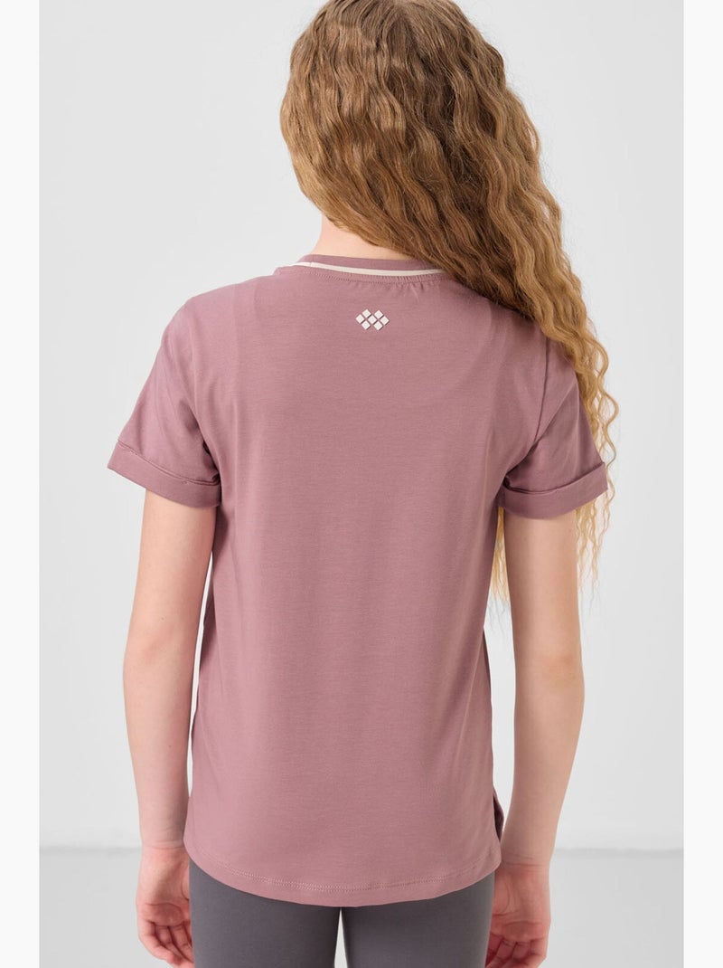 T-shirt de algodão tommy Malva - Kiabi